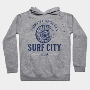 Surf City, NC Summertime Vacationing Seashell Hoodie